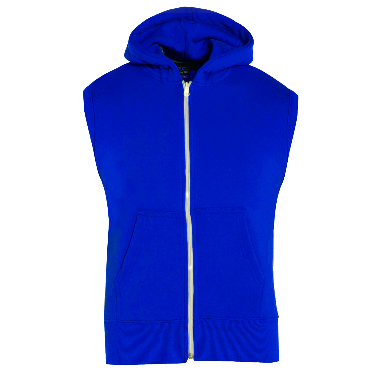 Kids Girls Boys Plain Gilet Fleece Hoodie Zipper Sleeveless Jacket 713